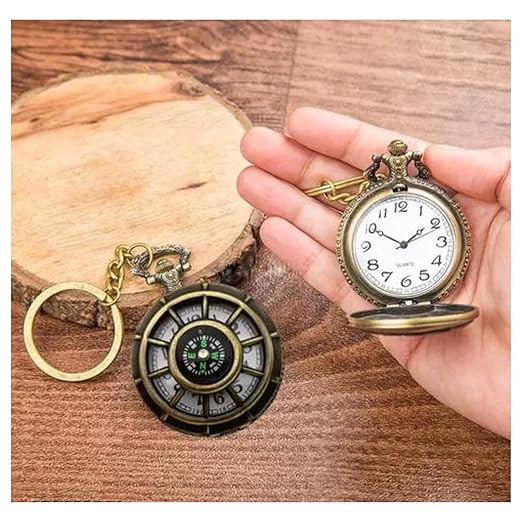 Compass Watch Keychain
